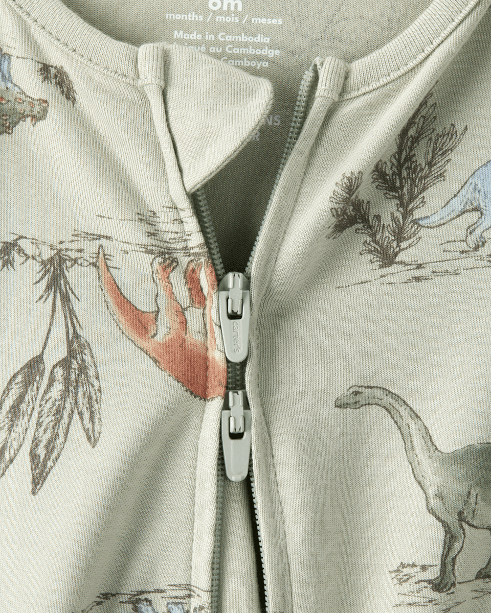 Pijama sostenible de algodón suave, diseño dinosaurios verde - Carter's