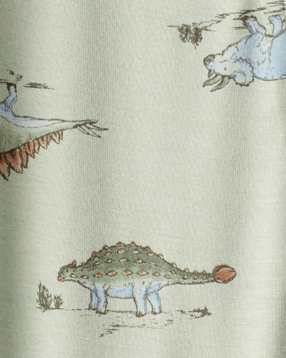 Pijama sostenible de algodón suave, diseño dinosaurios verde - Carter's