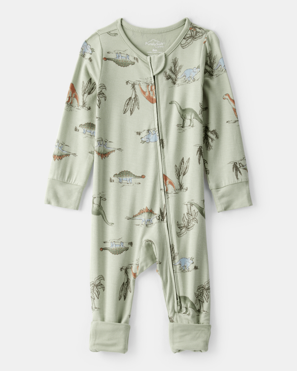 Pijama sostenible de algodón suave, diseño dinosaurios verde - Carter's