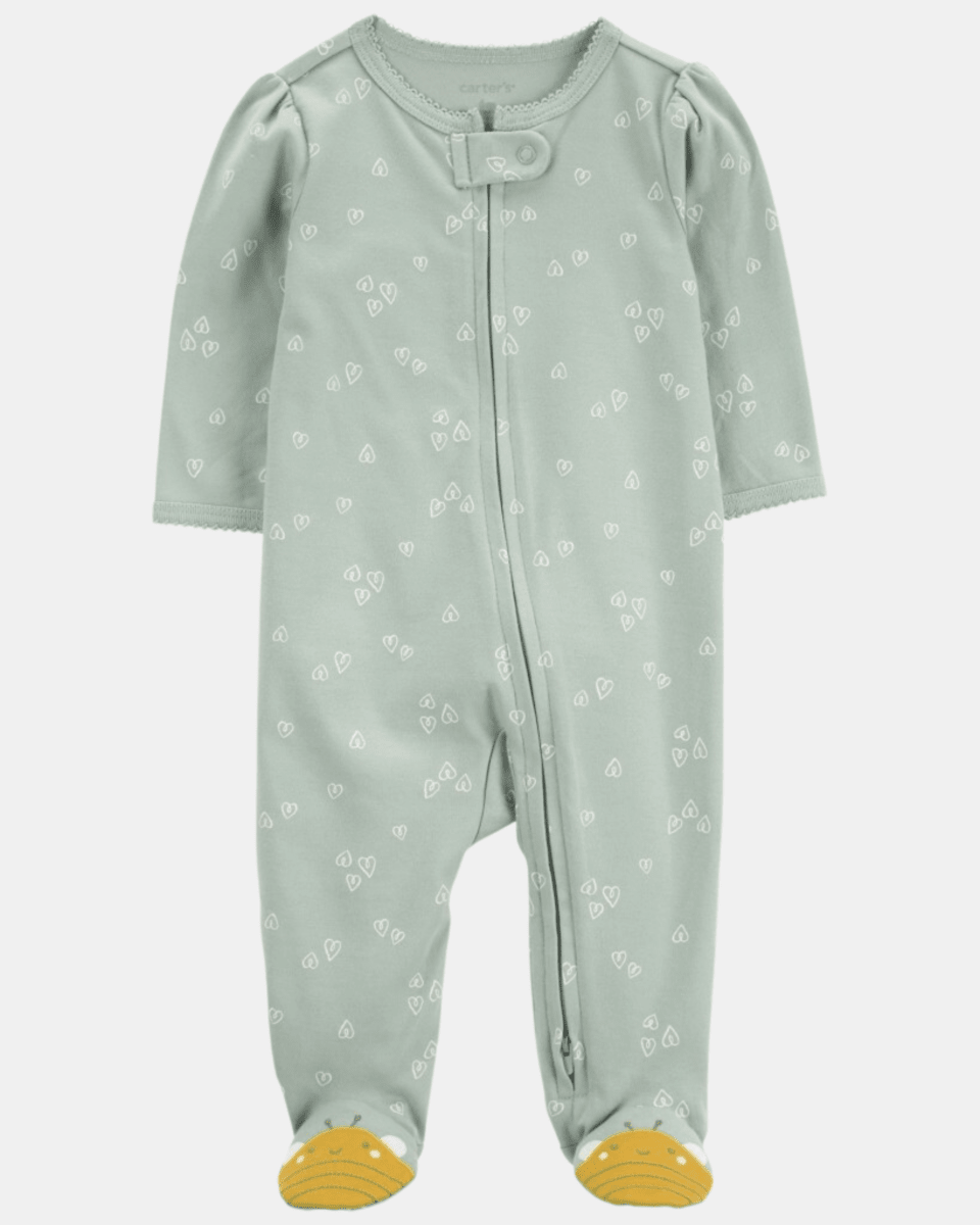 Pijama una pieza de algodón, con pie, diseño abeja - Carter's