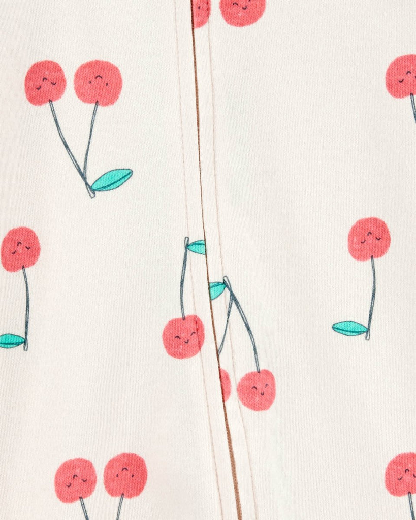 Pijama una pieza de algodón, con pie, diseño cerezas - Carter´s