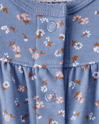 Pijama una pieza de algodón, con pie, diseño floral - Carter's