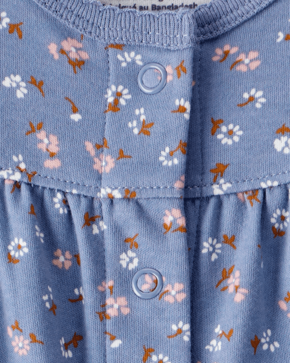 Pijama una pieza de algodón, con pie, diseño floral - Carter's
