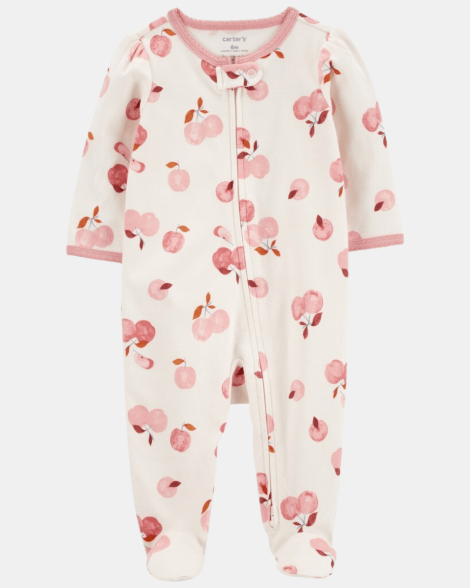 Pijama una pieza de algodón, con pie, diseño manzanas - Carter's