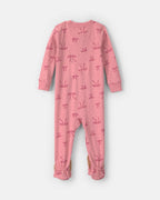 Pijama una pieza de algodón con pie, lazos en rosa - Carter's