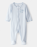 Pijama una pieza de algodón térmico, con pie, diseño floral - Carter's