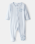Pijama una pieza de algodón térmico, con pie, diseño floral - Carter's