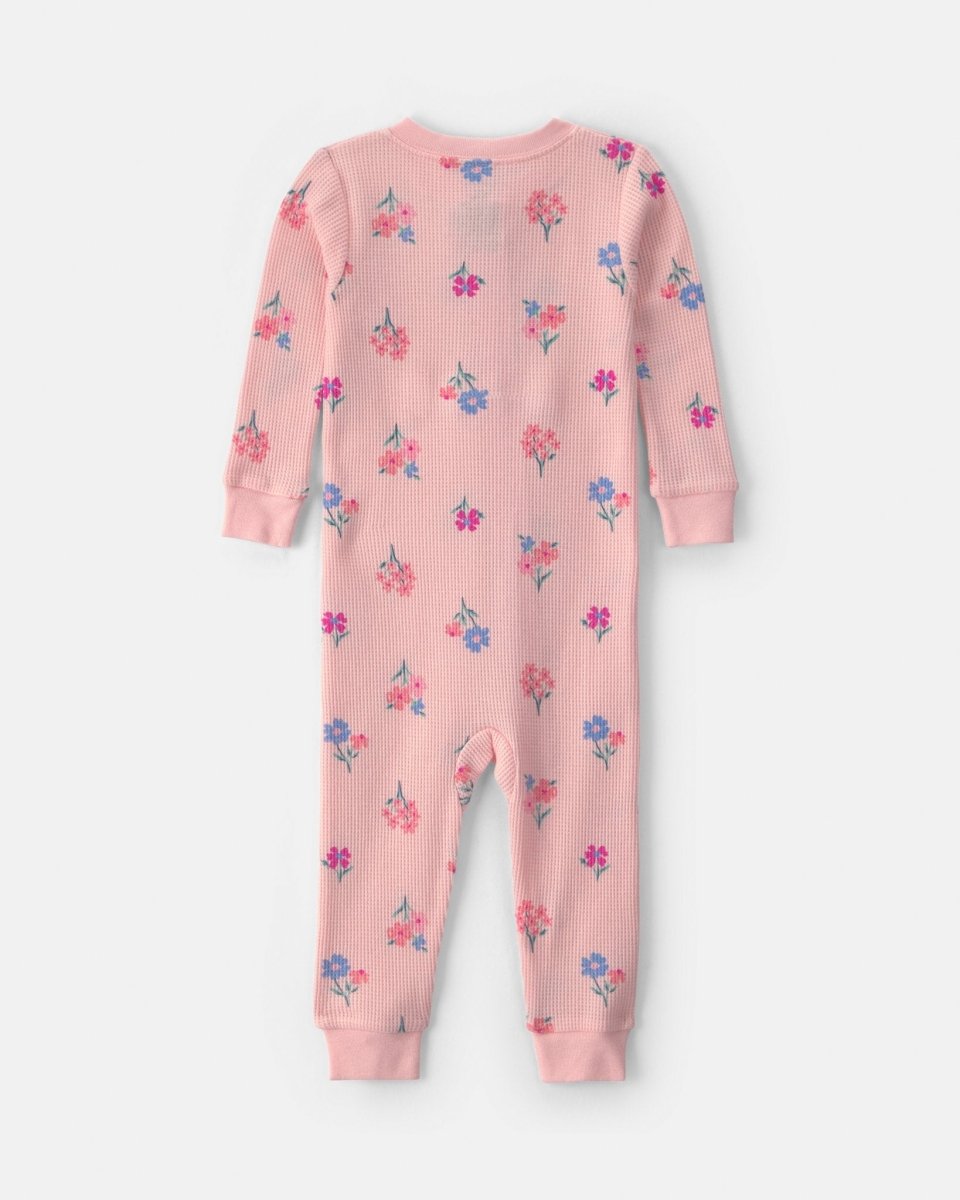 Pijama una pieza térmico de manga larga, flores en rosa - Carter's