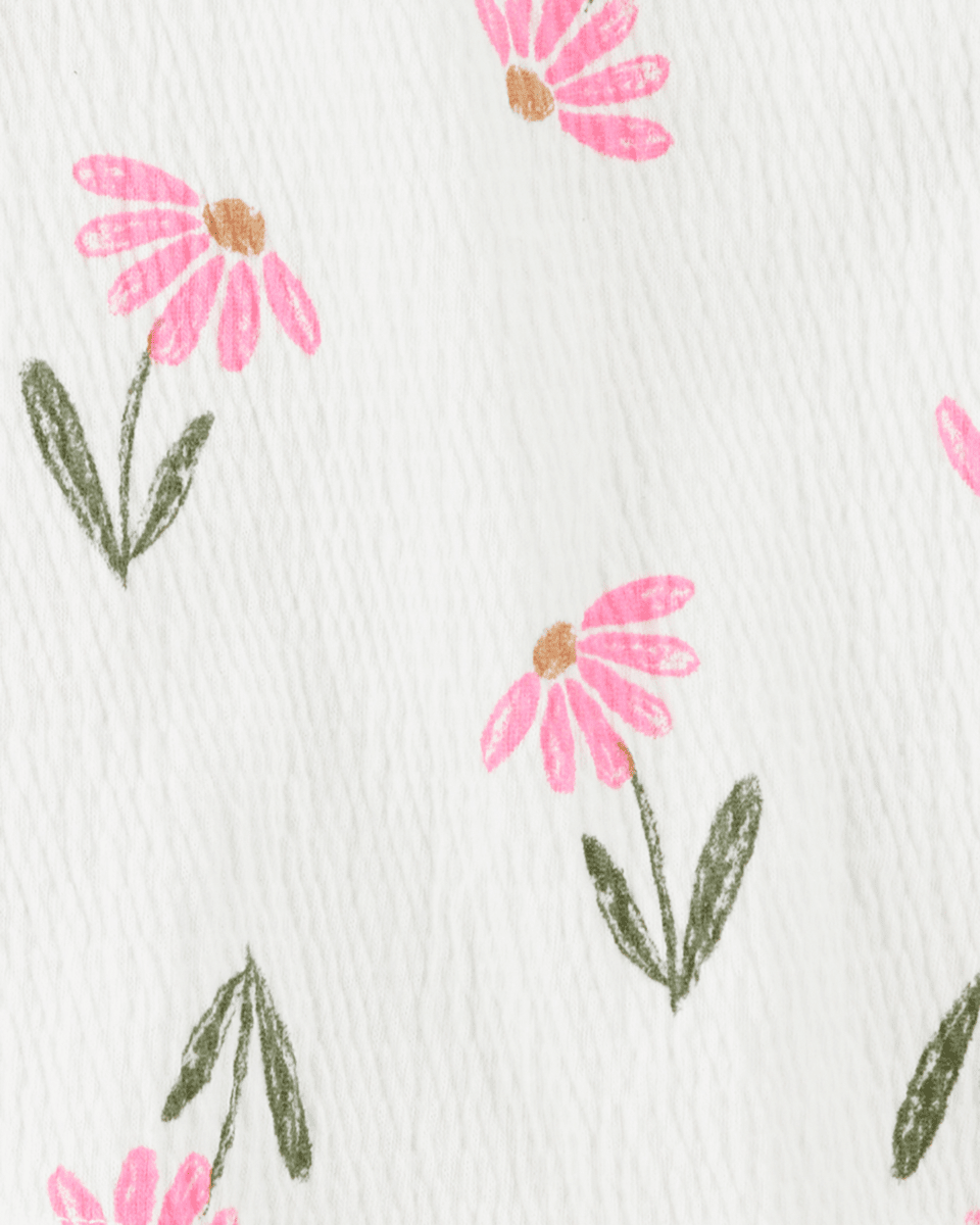 Set dos piezas, pantalón corto de algodón y blusa de jersey, diseño floral - Carter's