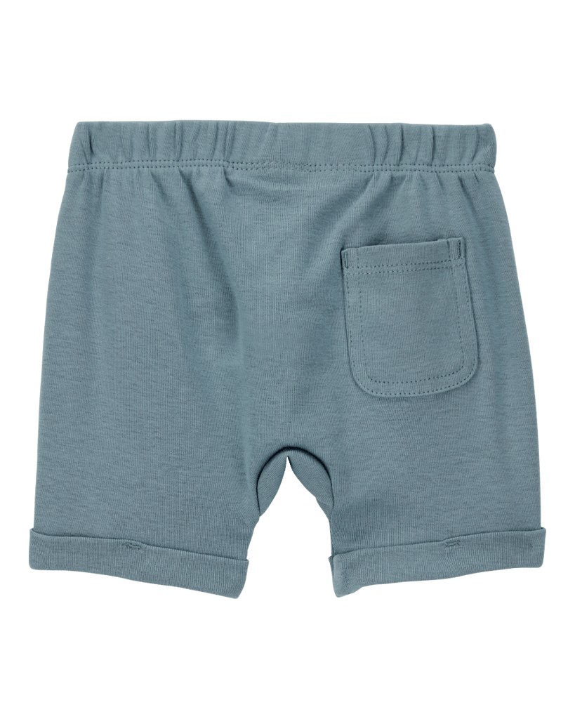Set tres piezas de algodón, pantalón corto, camiseta y body, diseño playa - Carter´s
