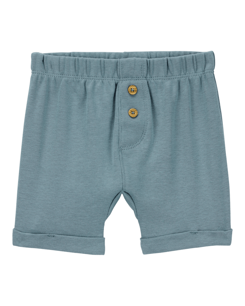 Set tres piezas de algodón, pantalón corto, camiseta y body, diseño playa - Carter´s