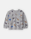 French terry «Game Day» raglan sweatshirt, gray