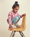 Sweatshirt de felpa francesa «School Spirit», rosa