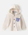 Mottled grey knitted hoodie