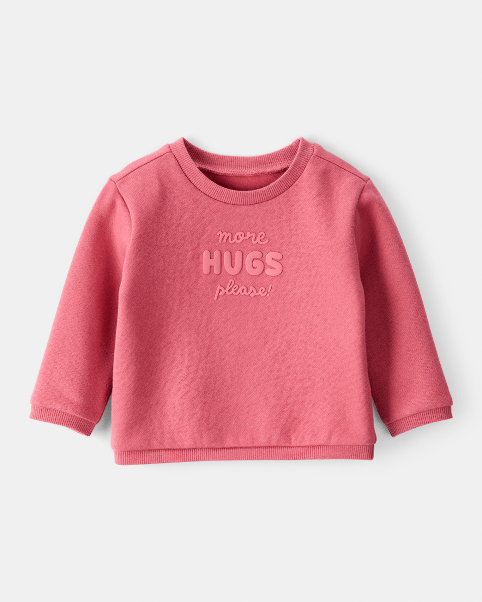 Sudadera rosa con mensaje “More Hugs Please” - Carter's