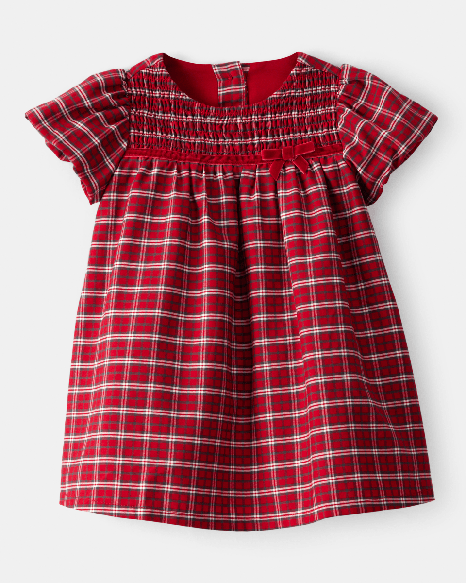 Vestido a cuadros rojos con braguita - Carter's