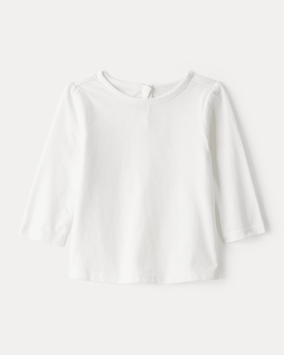 Vestido con camisa de manga larga cuadros y blanco - Carter's