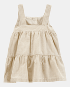 Vestido de algodón y vincha, diseño a rayas - Carter's