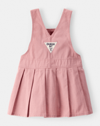Vestido jumper de algodón plisado rosa - Carter's