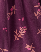 Vestido sin mangas de felpa floral con camiseta morado - Carter's